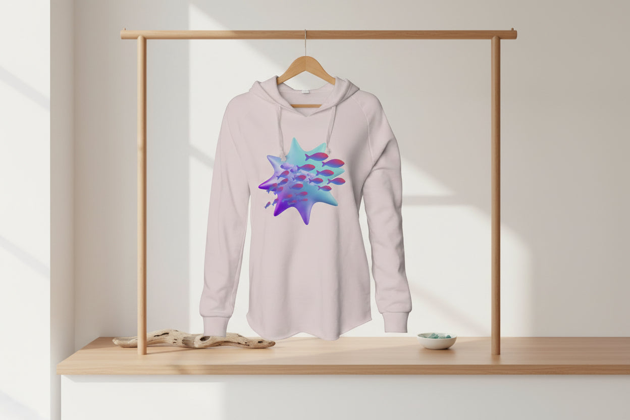 Damen Hoodie Leicht Gewaschen - Premium Kapuzenpullover aus Baumwoll-Mix, Vorderseite