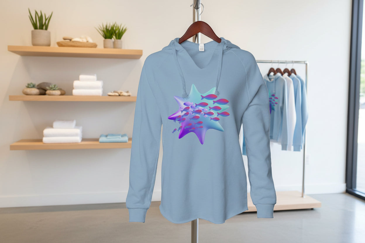 Damen Hoodie Leicht Gewaschen - Premium Kapuzenpullover aus Baumwoll-Mix