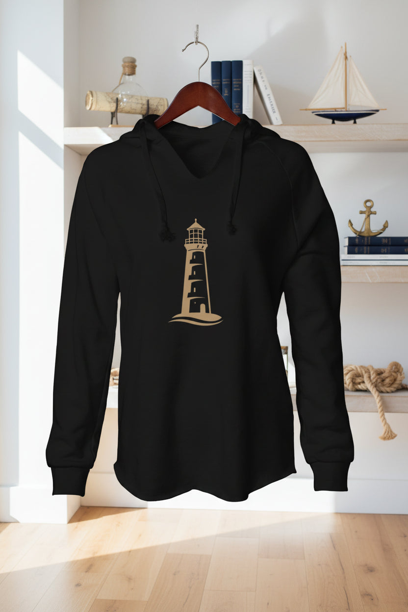 Leuchtturm Damen-Hoodie – leichter vorgewaschener Kapuzenpullover