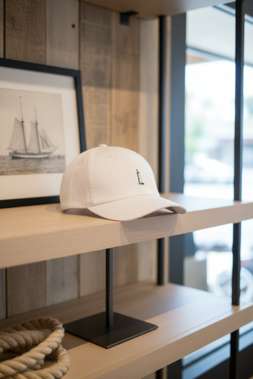 Verstellbare Cap mit Leuchtturm-Stickerei – Nordsee-Kollektion Haus Krabbe