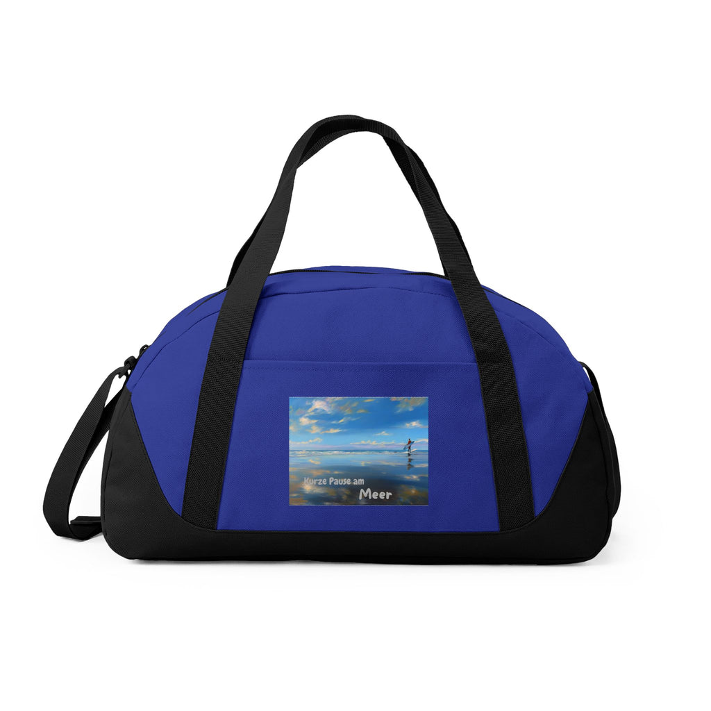 Reisetasche — Küstenkrabbe mit Ozean-Motiv blau-schwarz