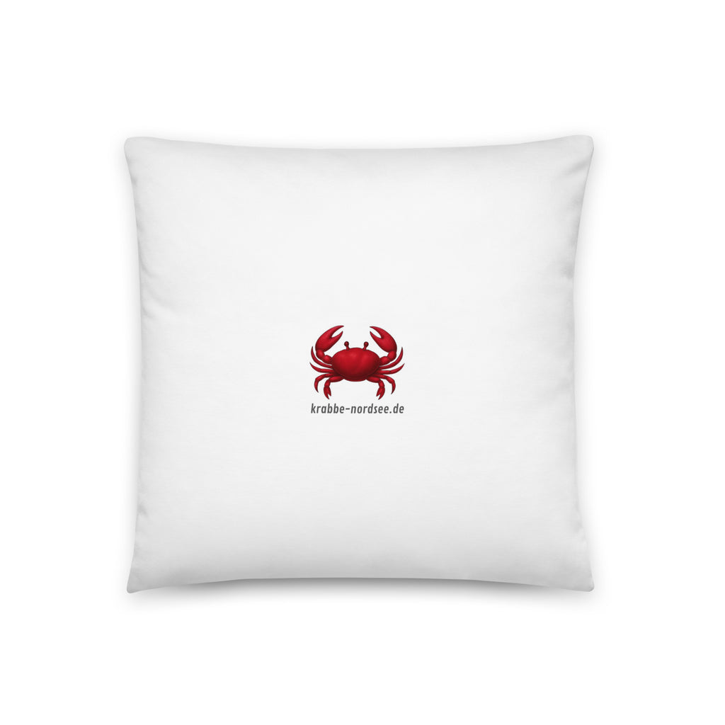 Maritimes Dekokissen 45x45 cm in Blau-Weiß Rückseite