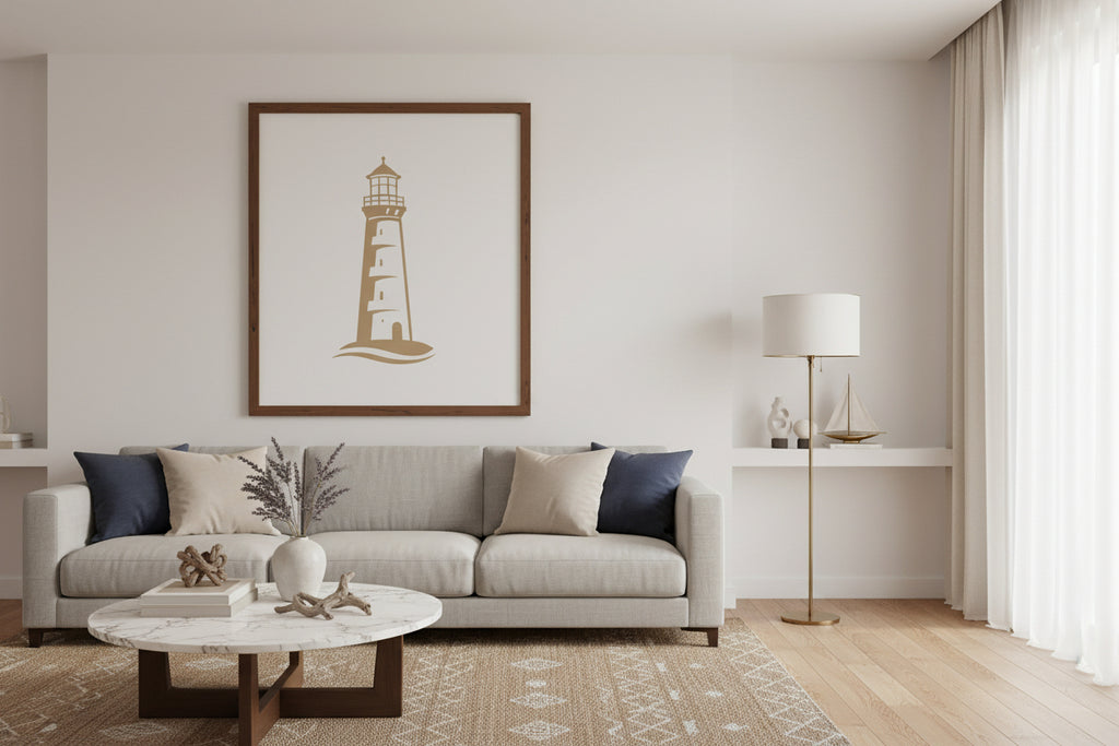 Leuchtturm Poster 21×30 cm (A4) – Maritime Wanddekoration in Museum-Qualität