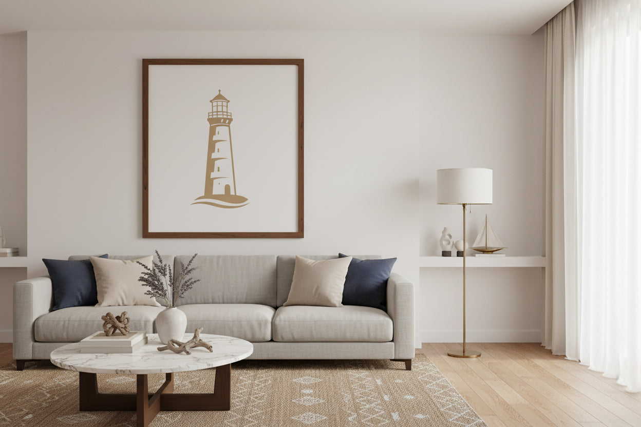 Leuchtturm Poster 21×30 cm (A4) – Maritime Wanddekoration in Museum-Qualität