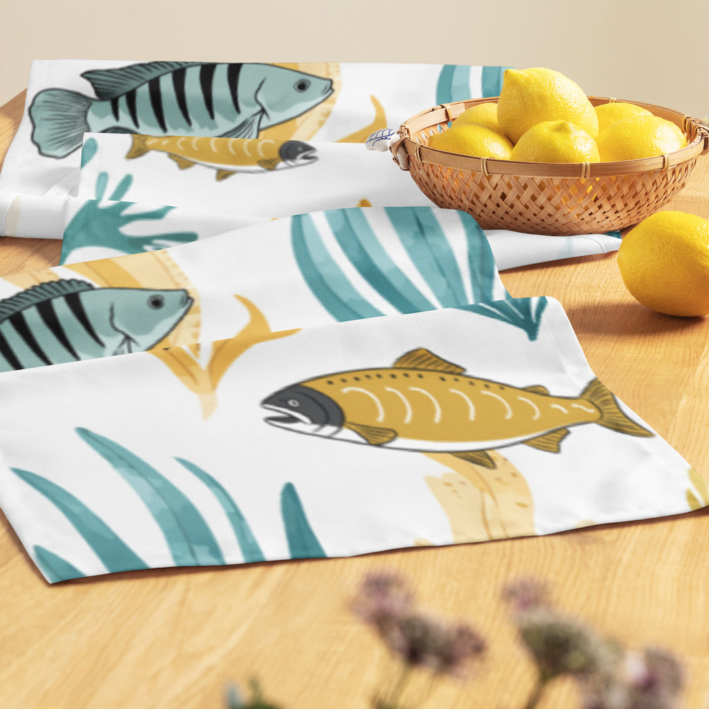 Tischläufer Unterwasserwelt - dekorativ drapiert