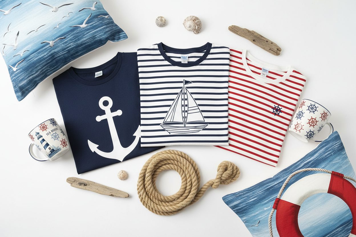 Zeige Shirts, Tassen, Kissenbezüge usw. mit maritimen Motiven